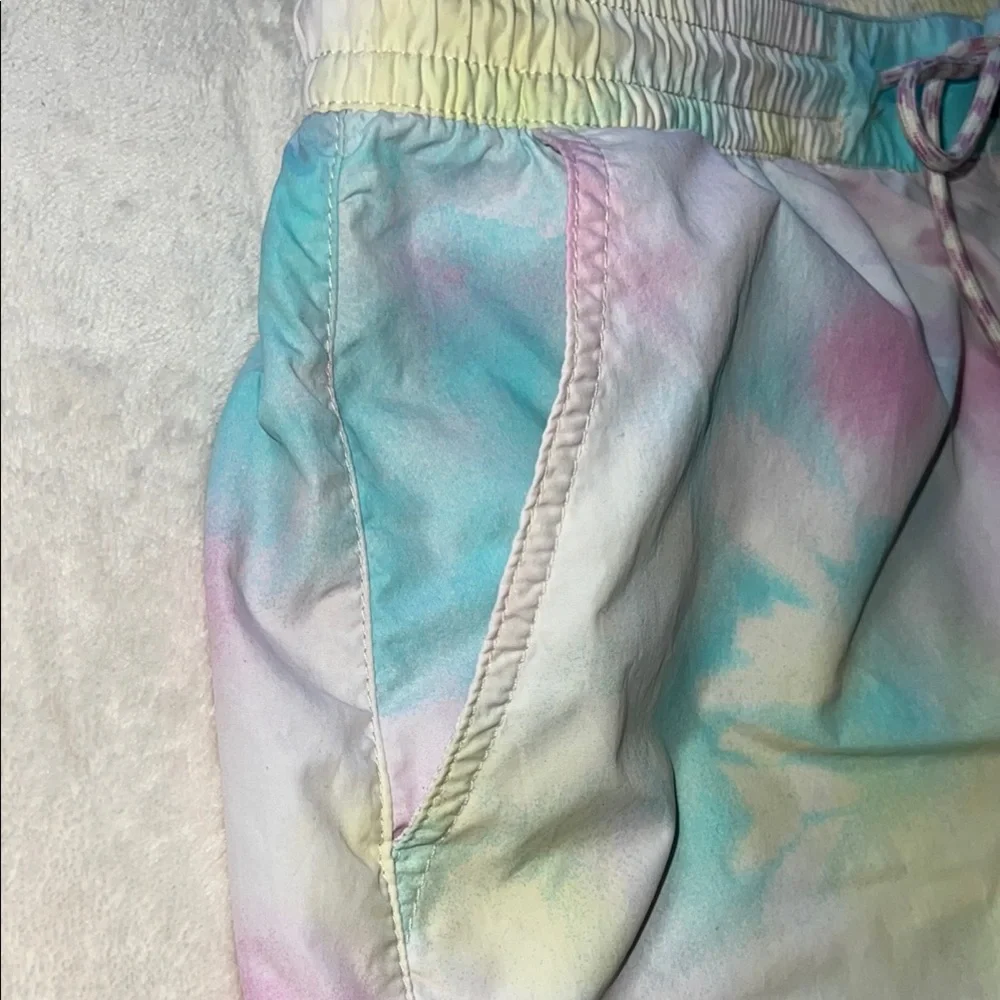 American Eagle Outfitters Women's Pink & Blue Tie Dye Swim Board Shorts Size L